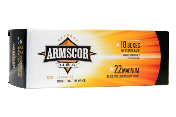 ARMSCOR 22WMR 40GR JHP 50/2000 - for sale