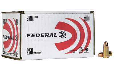 FED CHAMP 9MM 115GR FMJ 250/1000 - for sale