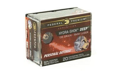 FED HYDRA-SHOK DEEP 9MM 135GR HP 20/ - for sale