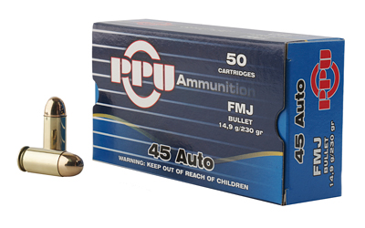 PPU 45ACP FMJ 230GR 50/500 - for sale
