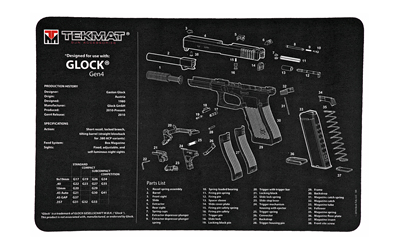 TEKMAT PISTOL MAT FOR GLK GEN 4 BLK - for sale