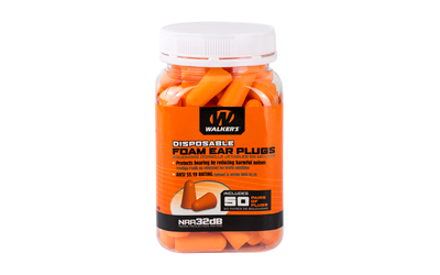 WALKER'S FOAM EAR PLUGS 50PK JAR - for sale