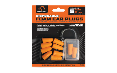 WALKER'S FOAM EAR PLUGS 5PK BLISTER - for sale